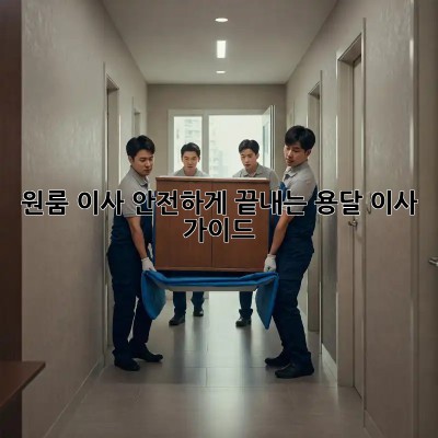 원룸 이사, 안전하게 끝내는 용달 이사 가이드