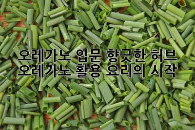 오레가노 입문: 향긋한 허브 오레가노 활용 요리의 시작