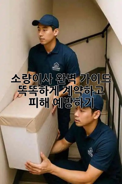 소량이사 완벽 가이드 🚚 똑똑하게 계약하고 피해 예방하기!