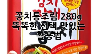 꽁치통조림 280g : 똑똑한 선택, 맛있는 활용법!