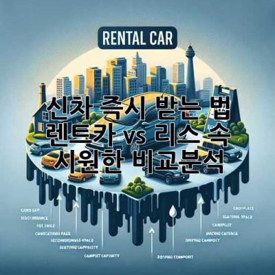 🚗💨 신차 즉시 받는 법? 렌트카 vs 리스 속 시원한 비교분석